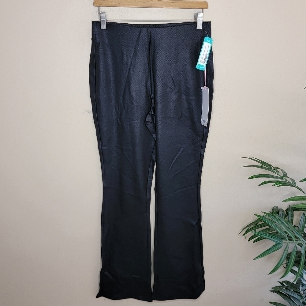 NWT Stitch Fix Dictionary | Black Rykar High Rise Coated Ponte Flare Pants